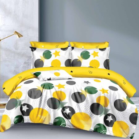 Lenjerie de pat dublu cu Elastic Bumbac FINET 6 piese Lenjerie de pat dublu cu Elastic Bumbac FINET 6 piese